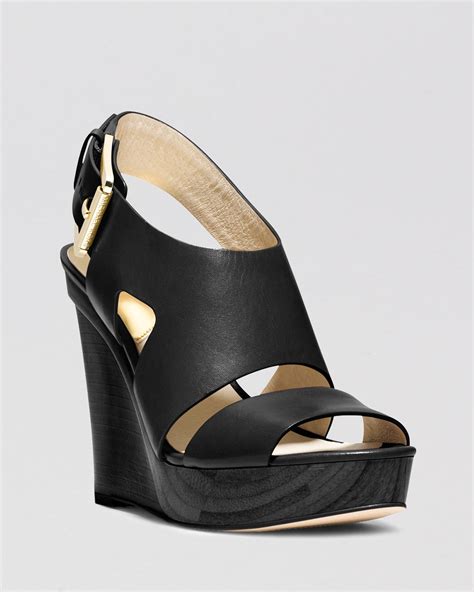 black sandals michael kors|michael kors black sandals women.